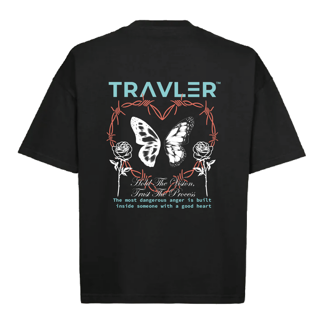 BUTTERFLY T-SHIRT - BLACK