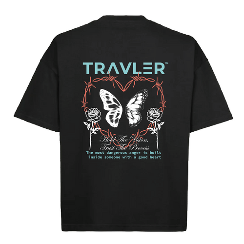 BUTTERFLY T-SHIRT - BLACK