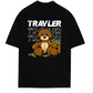 TEDDY OVERSIZED T-SHIRT - BLACK