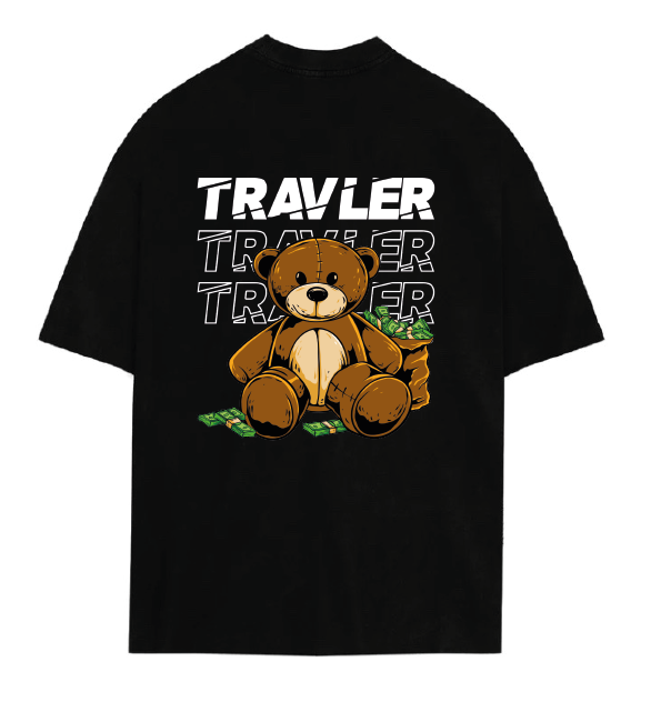 TEDDY OVERSIZED T-SHIRT - BLACK