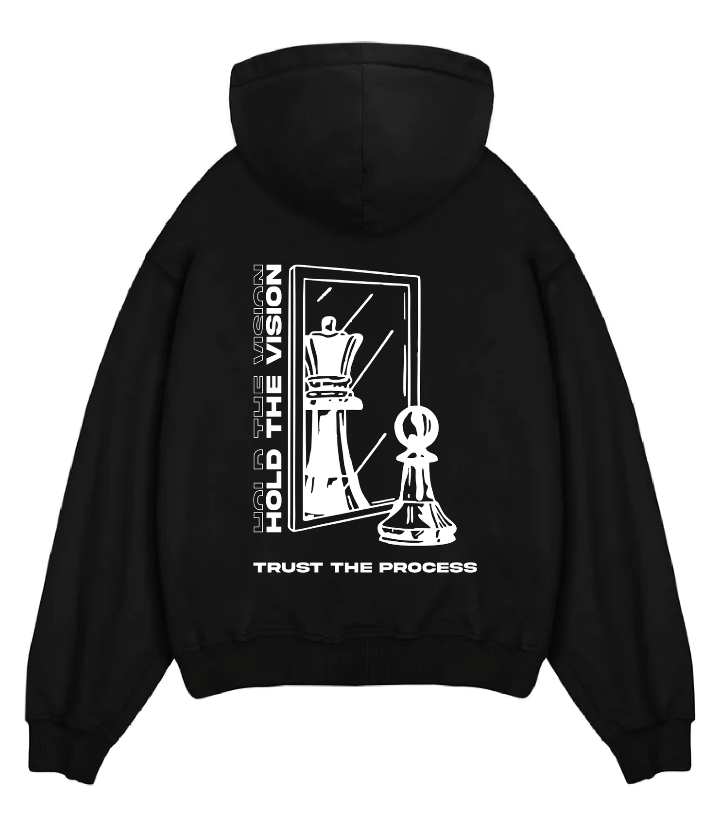 TRAVLER CHESS OVERSIZED HOODIE - BLACK