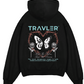 HEART OVERSIZED HOODIE - BLACK